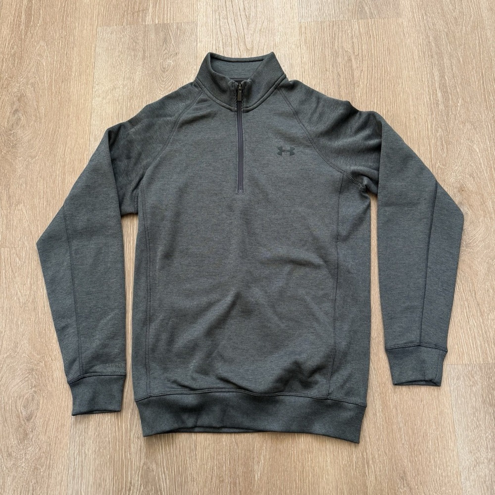 Under Armour Heat Gear‎ Loose Lightweight Gray L/S 1/4 Zip Pullover Men's Small